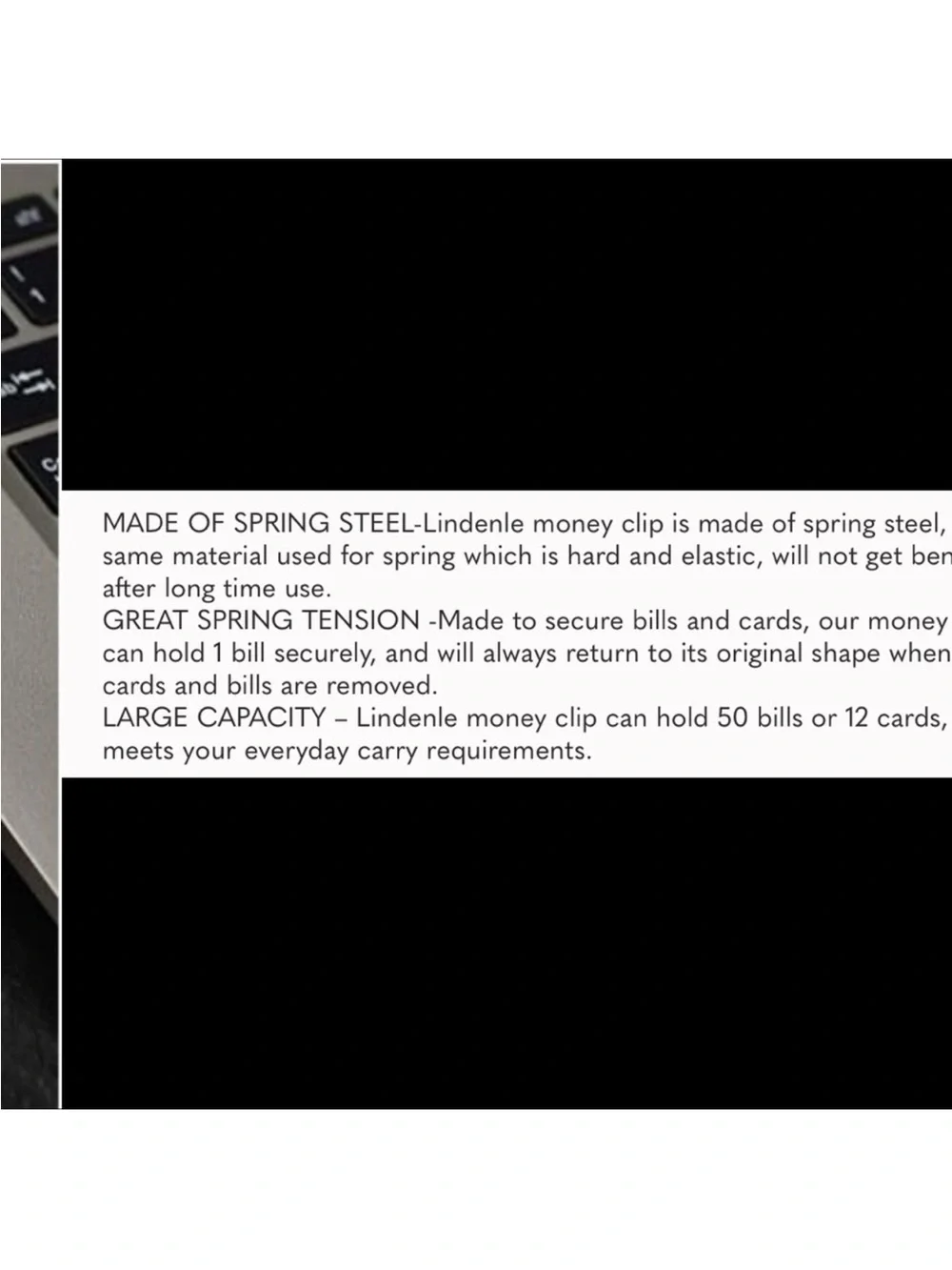 Money Clip Spring Steel Cash Clip New